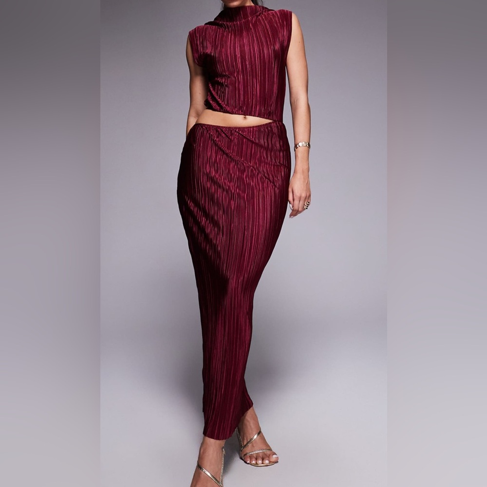 ASOS Burgundy Maxi Dress
